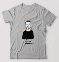 Load image into Gallery viewer, Justin Timberlake T-Shirt for Men-S(38 Inches)-Grey Melange-Ektarfa.online
