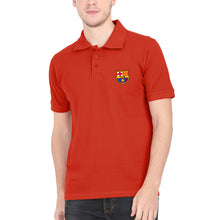 Load image into Gallery viewer, Barcelona LOGO Polo T-Shirt for Men-S(38 Inches)-Red-Ektarfa.co.in
