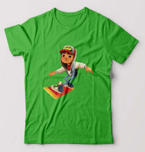 Load image into Gallery viewer, Subway Surfers T-Shirt for Men-S(38 Inches)-flag green-Ektarfa.online
