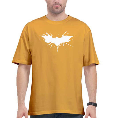 Batman Superhero Oversized T-Shirt for Men-Golden Yellow-Ektarfa.online
