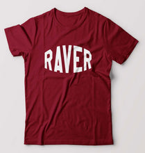 Load image into Gallery viewer, Raver T-Shirt for Men-S(38 Inches)-Maroon-Ektarfa.online
