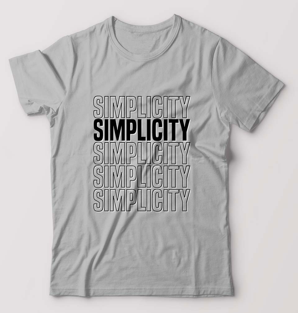 Simplicity T-Shirt for Men-S(38 Inches)-Grey Melange-Ektarfa.online