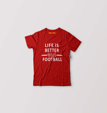 Load image into Gallery viewer, Life Football Kids T-Shirt for Boy/Girl-0-1 Year(20 Inches)-Red-Ektarfa.online
