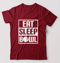 Load image into Gallery viewer, Bowling T-Shirt for Men-Maroon-Ektarfa.online
