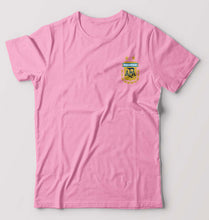 Load image into Gallery viewer, Argentina Football T-Shirt for Men-S(38 Inches)-Light Baby Pink-Ektarfa.online
