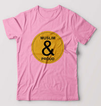 Load image into Gallery viewer, Muslim T-Shirt for Men-S(38 Inches)-Light Baby Pink-Ektarfa.online

