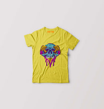 Load image into Gallery viewer, Trippy Psychedelic Skull T-Shirt for Boy/Girl-Yellow-Ektarfa.online
