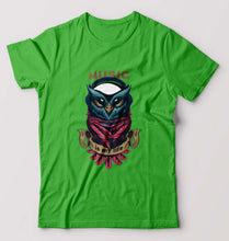 Load image into Gallery viewer, Owl Music T-Shirt for Men-S(38 Inches)-Flag Green-Ektarfa.online

