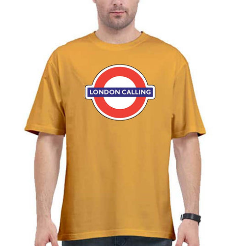 London Calling Oversized T-Shirt for Men-Golden Yellow-Ektarfa.online