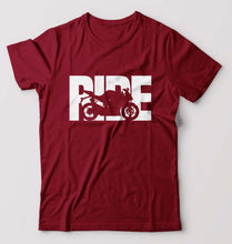 Load image into Gallery viewer, Ride Superbike T-Shirt for Men-Maroon-Ektarfa.online
