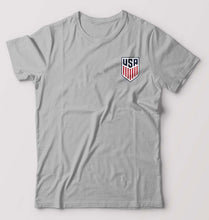 Load image into Gallery viewer, USA Football T-Shirt for Men-S(38 Inches)-Grey Melange-Ektarfa.online
