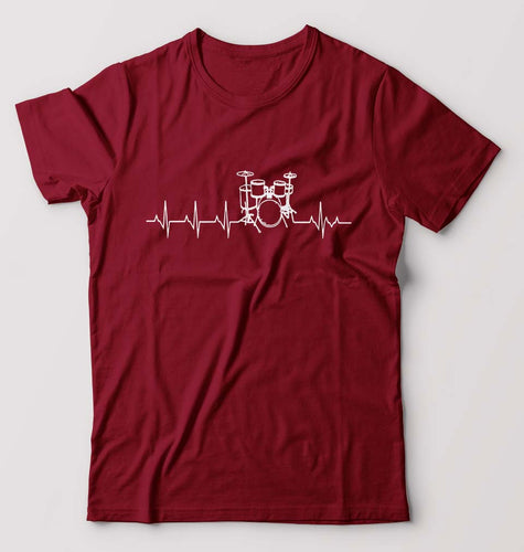 Drummer T-Shirt for Men-Maroon-Ektarfa.online
