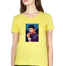 Load image into Gallery viewer, Novak Djokovic Tennis T-Shirt for Women-Yellow-Ektarfa.online
