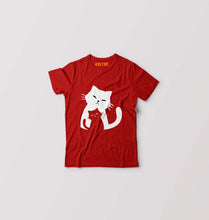 Load image into Gallery viewer, Cat T-Shirt for Boy/Girl-0-1 Year(20 Inches)-Red-Ektarfa.online
