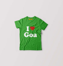 Load image into Gallery viewer, I Love Goa Kids T-Shirt for Boy/Girl-Flag Green-Ektarfa.online
