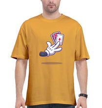 Load image into Gallery viewer, Poker Oversized T-Shirt for Men-Golden Yellow-Ektarfa.online

