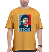 Load image into Gallery viewer, Diego Maradona Oversized T-Shirt for Men-Golden Yellow-Ektarfa.online
