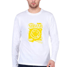 Load image into Gallery viewer, Nirvana Full Sleeves T-Shirt for Men-White-Ektarfa.online
