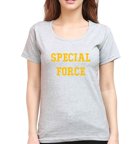 Special Force T-Shirt for Women-Grey Melange-Ektarfa.online