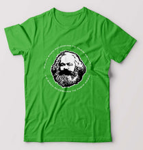 Load image into Gallery viewer, Karl Marx T-Shirt for Men-S(38 Inches)-flag green-Ektarfa.online
