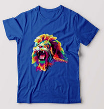 Load image into Gallery viewer, Lion T-Shirt for Men-Royal Blue-Ektarfa.online
