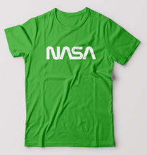 Load image into Gallery viewer, Nasa T-Shirt for Men-S(38 Inches)-Flag Green-Ektarfa.online
