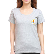 Load image into Gallery viewer, Uruguay Football T-Shirt for Women-XS(32 Inches)-Grey Melange-Ektarfa.online
