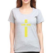 Load image into Gallery viewer, Valentino Rossi(VR 46) T-Shirt for Women-XS(32 Inches)-Grey Melange-Ektarfa.online
