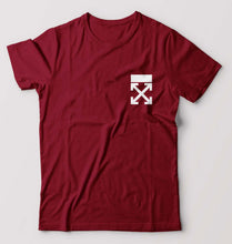 Load image into Gallery viewer, off White logo T-Shirt for Men-S(38 Inches)-Maroon-Ektarfa.online
