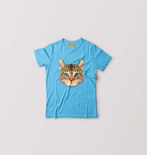 Load image into Gallery viewer, TRIANGLE_CAT Kids T-Shirt for Boy/Girl-Light Blue-Ektarfa.online
