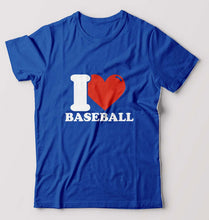 Load image into Gallery viewer, I Love Baseball T-Shirt for Men-Royal Blue-Ektarfa.online

