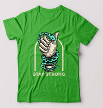 Load image into Gallery viewer, Stay Strong T-Shirt for Men-S(38 Inches)-Flag Green-Ektarfa.online
