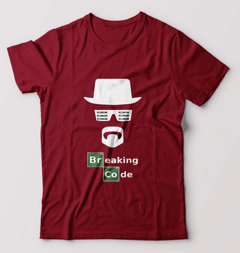 Geek Coder T-Shirt for Men-Maroon-Ektarfa.online