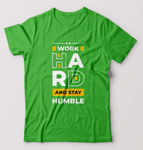 Load image into Gallery viewer, Work Hard T-Shirt for Men-S(38 Inches)-flag green-Ektarfa.online
