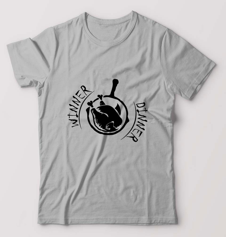 PUBG winner dinner T-Shirt for Men-Grey Melange-Ektarfa.online