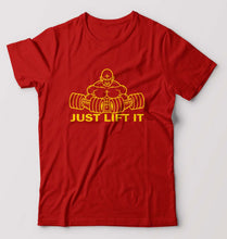 Load image into Gallery viewer, Gym Lift T-Shirt for Men-S(38 Inches)-Red-Ektarfa.online
