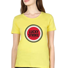 Load image into Gallery viewer, Lucky Strike T-Shirt for Women-XS(32 Inches)-Yellow-Ektarfa.online
