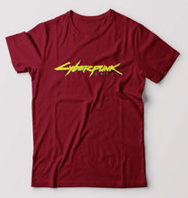 Load image into Gallery viewer, Cyberpunk T-Shirt for Men-S(38 Inches)-Maroon-Ektarfa.online
