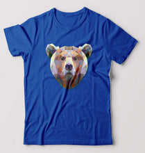 Load image into Gallery viewer, Bear T-Shirt for Men-S(38 Inches)-Royal Blue-Ektarfa.online
