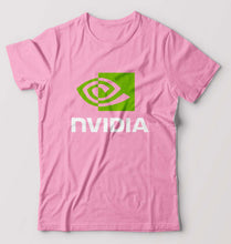 Load image into Gallery viewer, Nvidia T-Shirt for Men-S(38 Inches)-Light Baby Pink-Ektarfa.online
