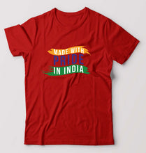 Load image into Gallery viewer, Made in India T-Shirt for Men-Red-Ektarfa.online
