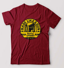 Load image into Gallery viewer, Royal Enfield T-Shirt for Men-S(38 Inches)-Maroon-Ektarfa.online
