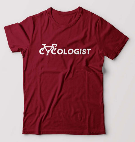 Cycologist T-Shirt for Men-Maroon-Ektarfa.online
