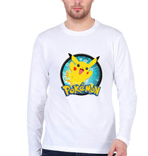 Load image into Gallery viewer, Pokémon Full Sleeves T-Shirt for Men-S(38 Inches)-White-Ektarfa.online

