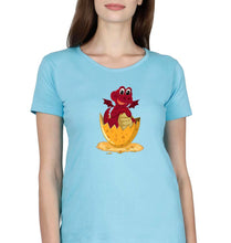Load image into Gallery viewer, Dragon T-Shirt for Women-XS(32 Inches)-Light Blue-Ektarfa.online
