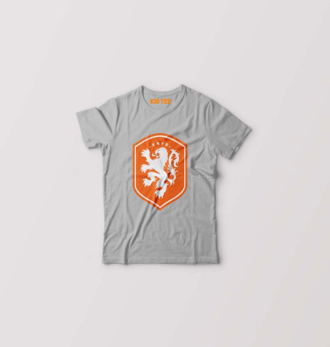 Netherlands Football Kids T-Shirt for Boy/Girl-0-1 Year(20 Inches)-Grey-Ektarfa.online