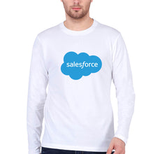 Load image into Gallery viewer, Salesforce Full Sleeves T-Shirt for Men-S(38 Inches)-White-Ektarfa.online
