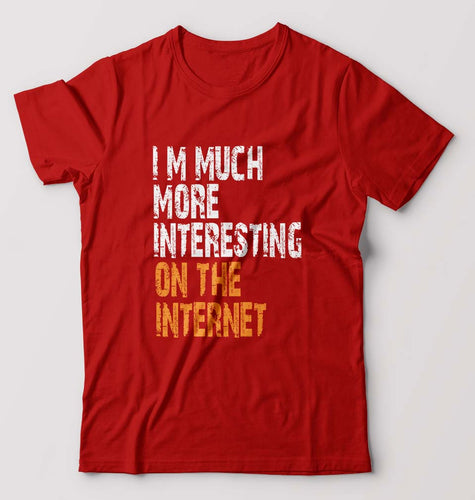 Internet Funny T-Shirt for Men-Red-Ektarfa.online