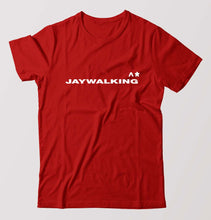 Load image into Gallery viewer, Jaywalking T-Shirt for Men-S(38 Inches)-Red-Ektarfa.online
