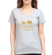 Load image into Gallery viewer, Coach T-Shirt for Women-XS(32 Inches)-Grey Melange-Ektarfa.online

